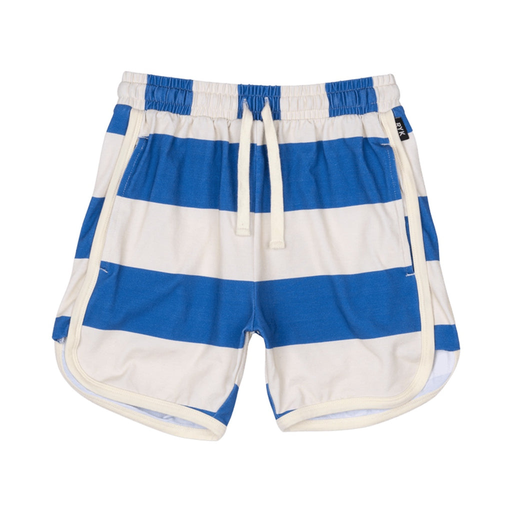 BLUE STRIPES SHORTS - BLUE/CREAM STRIPE