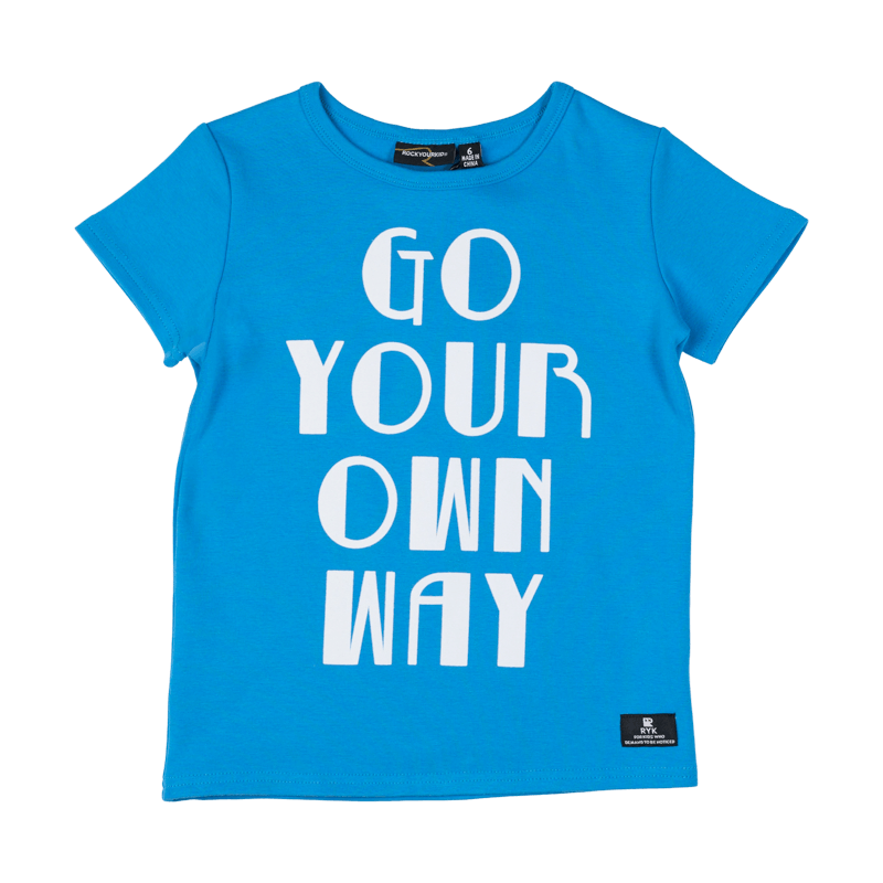 GO YOUR OWN WAY T-SHIRT - BLUE