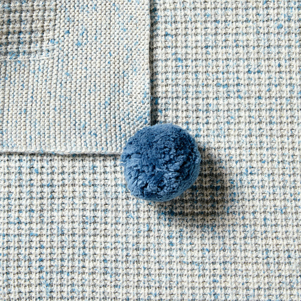 Knitted Fleck Blanket - Bluestone Fleck