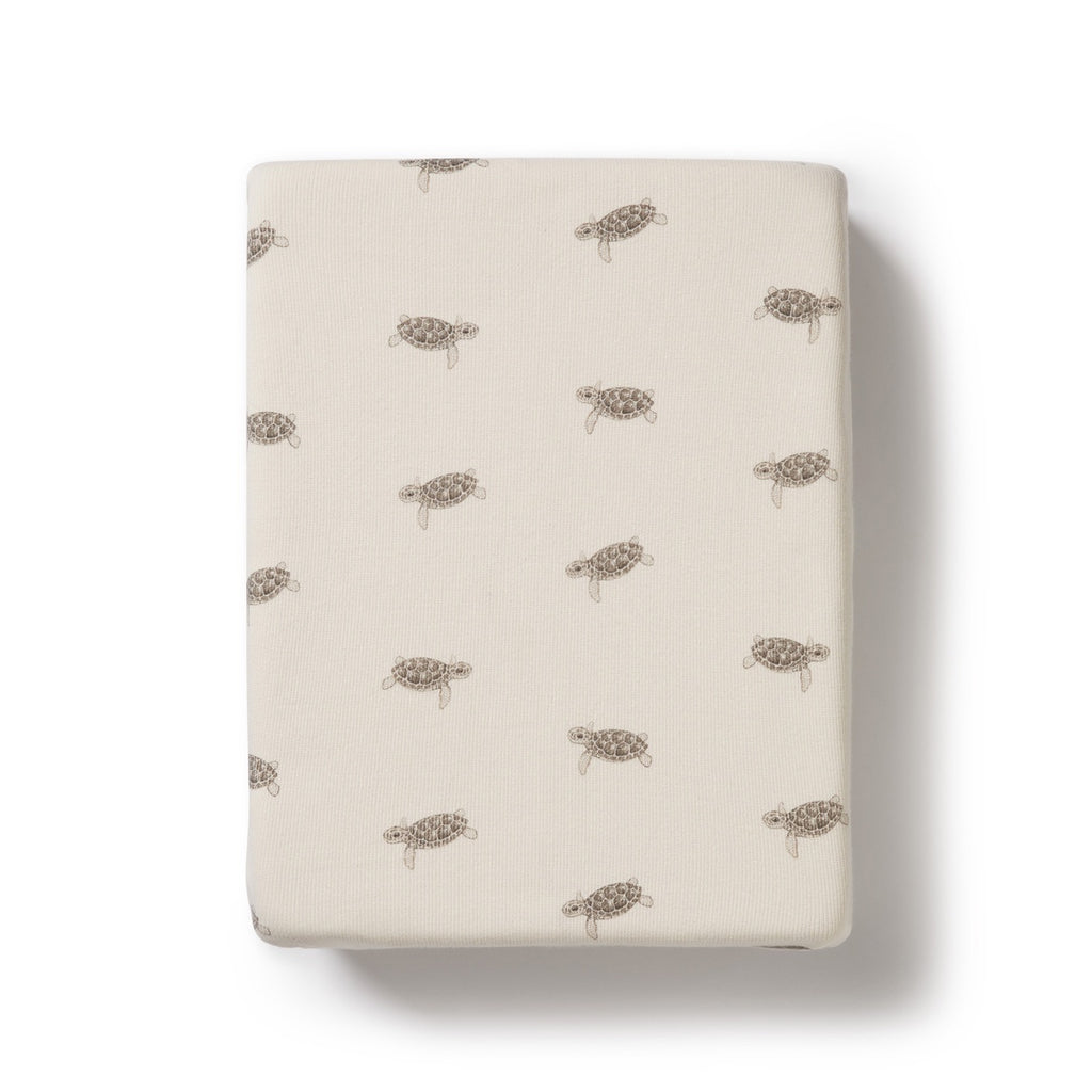 Tiny Turtle Organic Bassinet Sheet