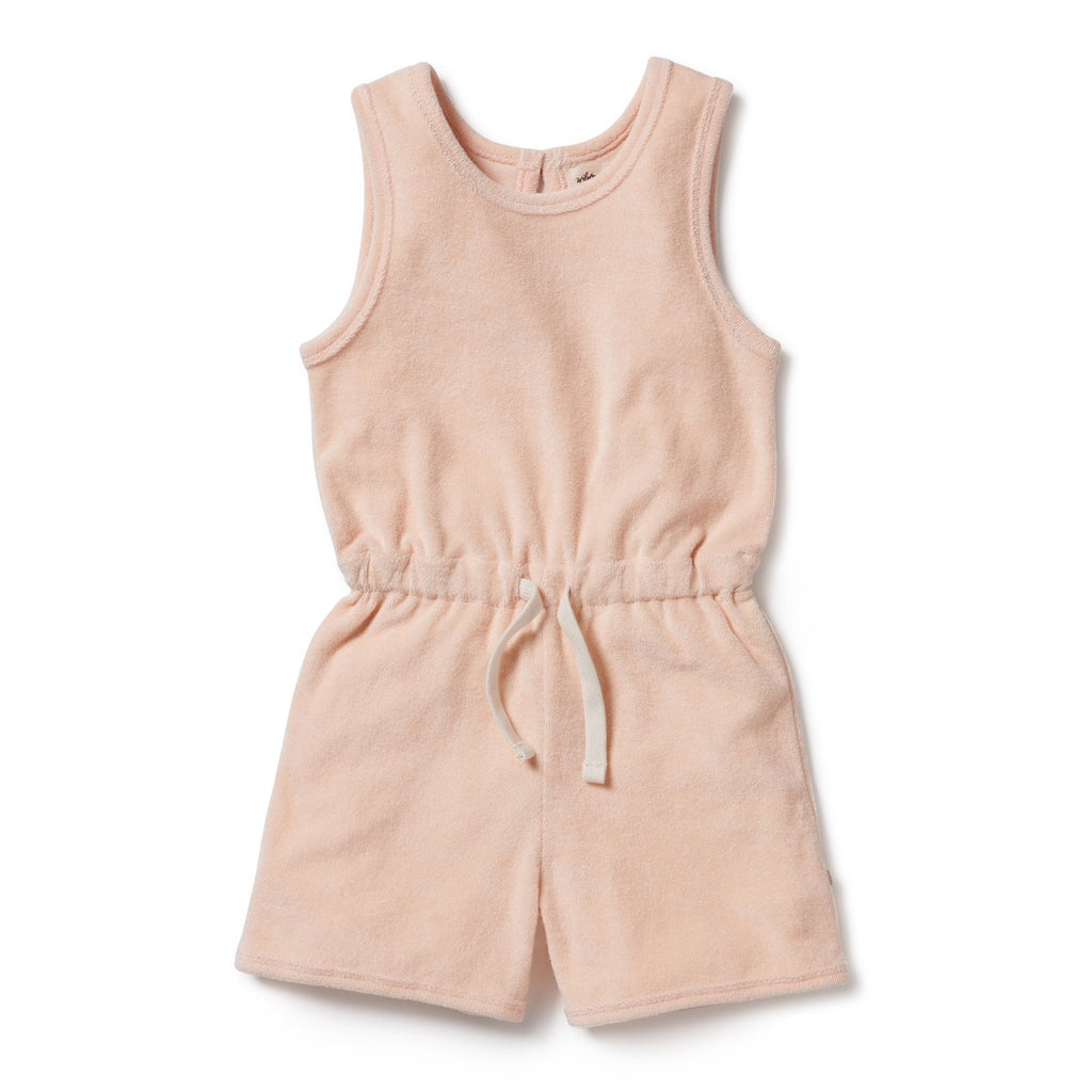 Antique Pink Organic Terry Playsuit