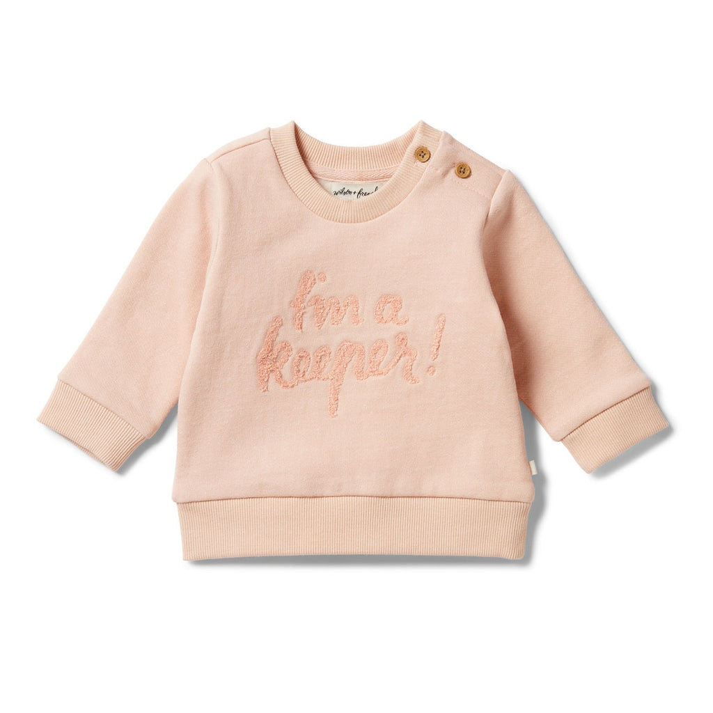Organic French Terry Sweat - Cameo Rose