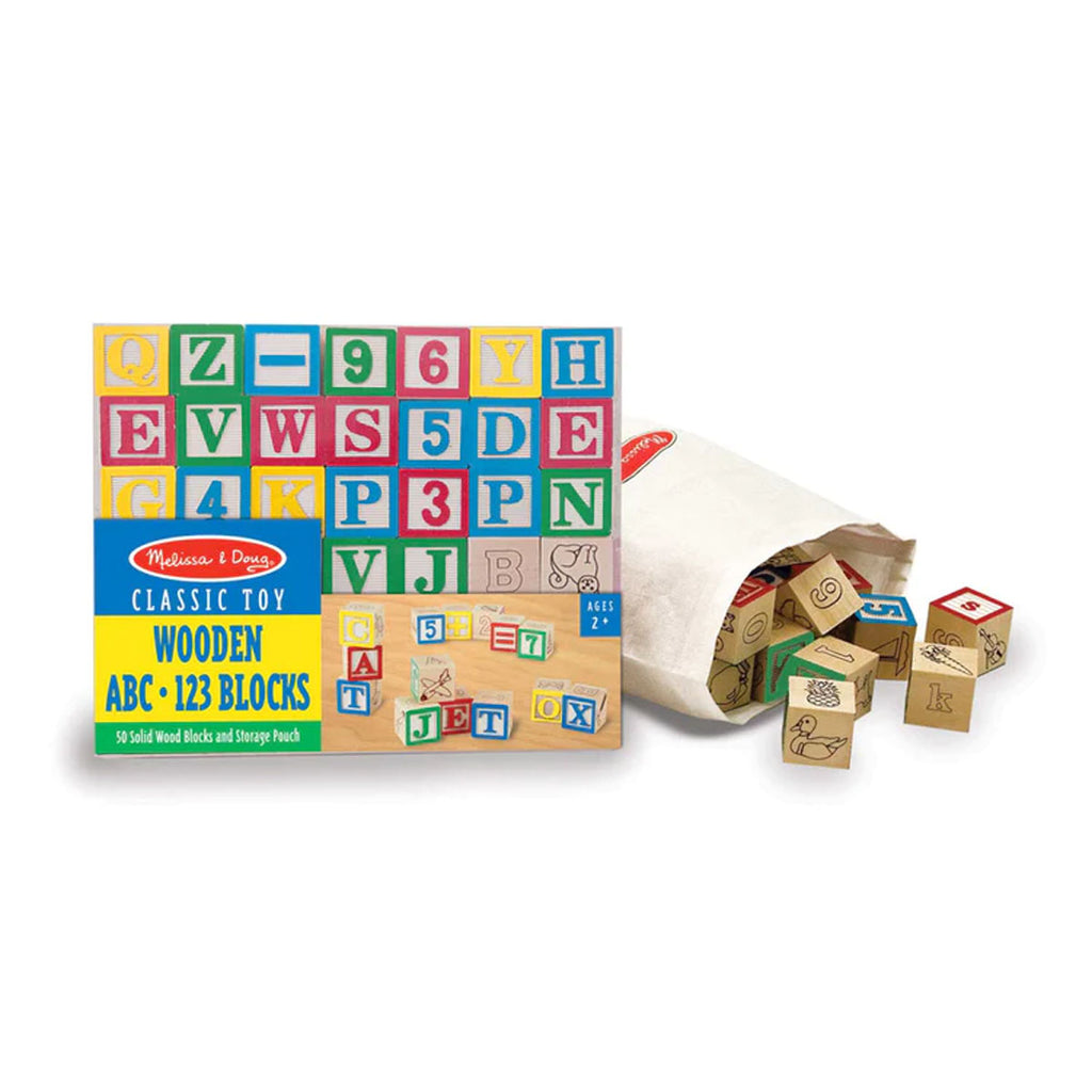 Wooden Abc123 Blocks