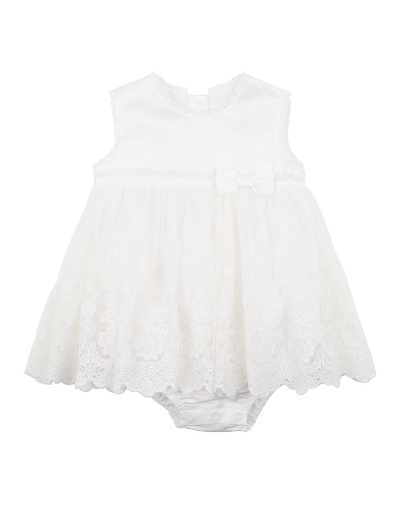 LACE OVERLAY DRESS - IVORY