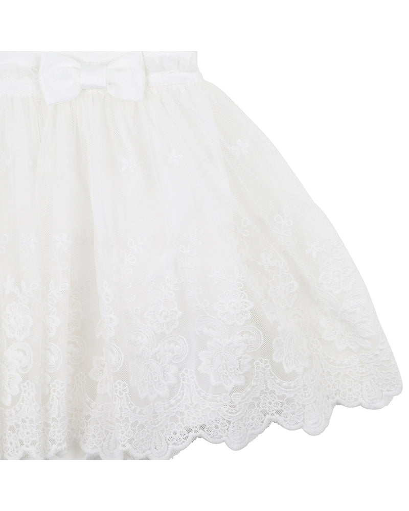 LACE OVERLAY DRESS - IVORY