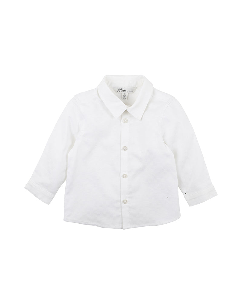 ALBERT LS BABY SHIRT - CLOUD