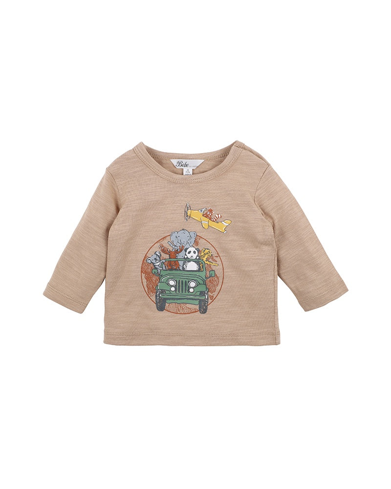 SCOUT ADVENTURE LS BABY TEE - LATTE