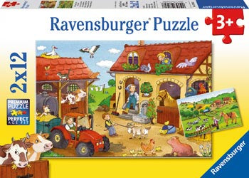 Ravensburger - Working on the Farm Puzzle 2x12 pieces