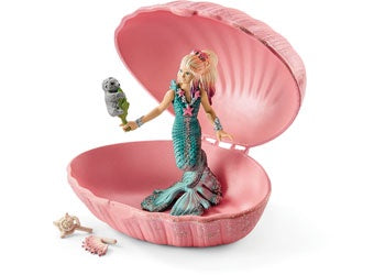 Schleich   - 70564 Mermaid with Baby Seal in Shell