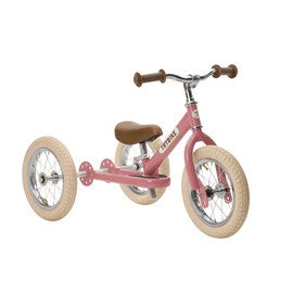 Pink Vintage Trybike, Cream Tyres and Chrome (3 wheel)