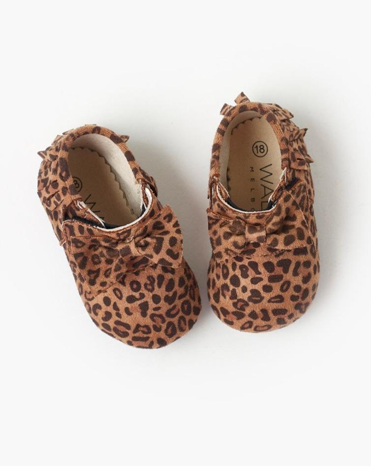 Remi Bow Bootie - Tan Leopard