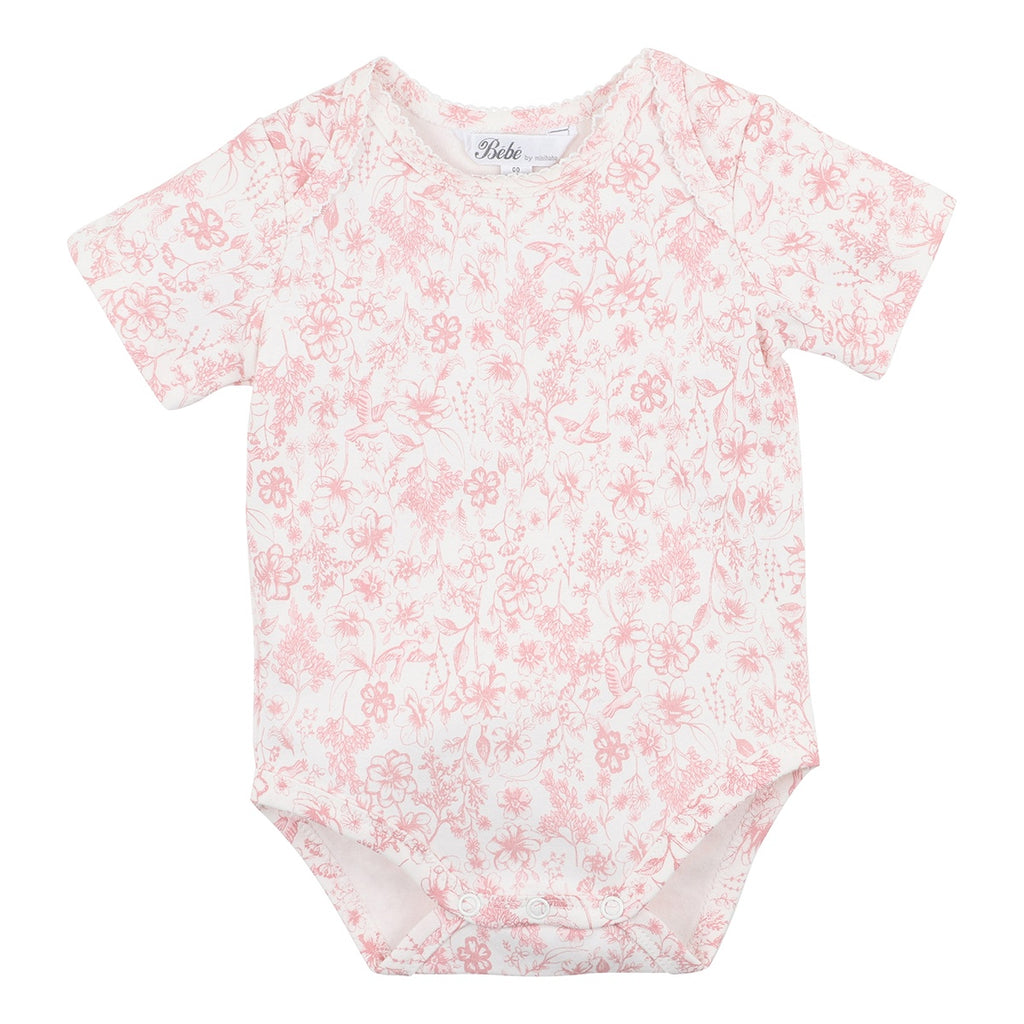 AMELIE BIRD PRINT SS BODYSUIT