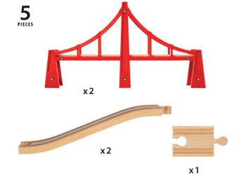 BRIO Bridge - Double Suspension Bridge, 5 pieces