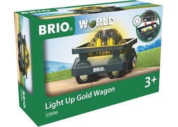BRIO - Light Up Gold Wagon 2 pieces