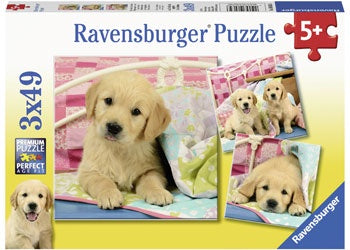 Ravensburger - Cute Puppy Dogs Puzzle 3x49 pieces