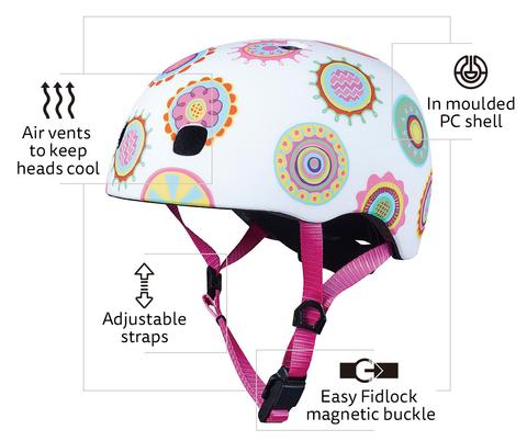 micro kids helmet doodle dot