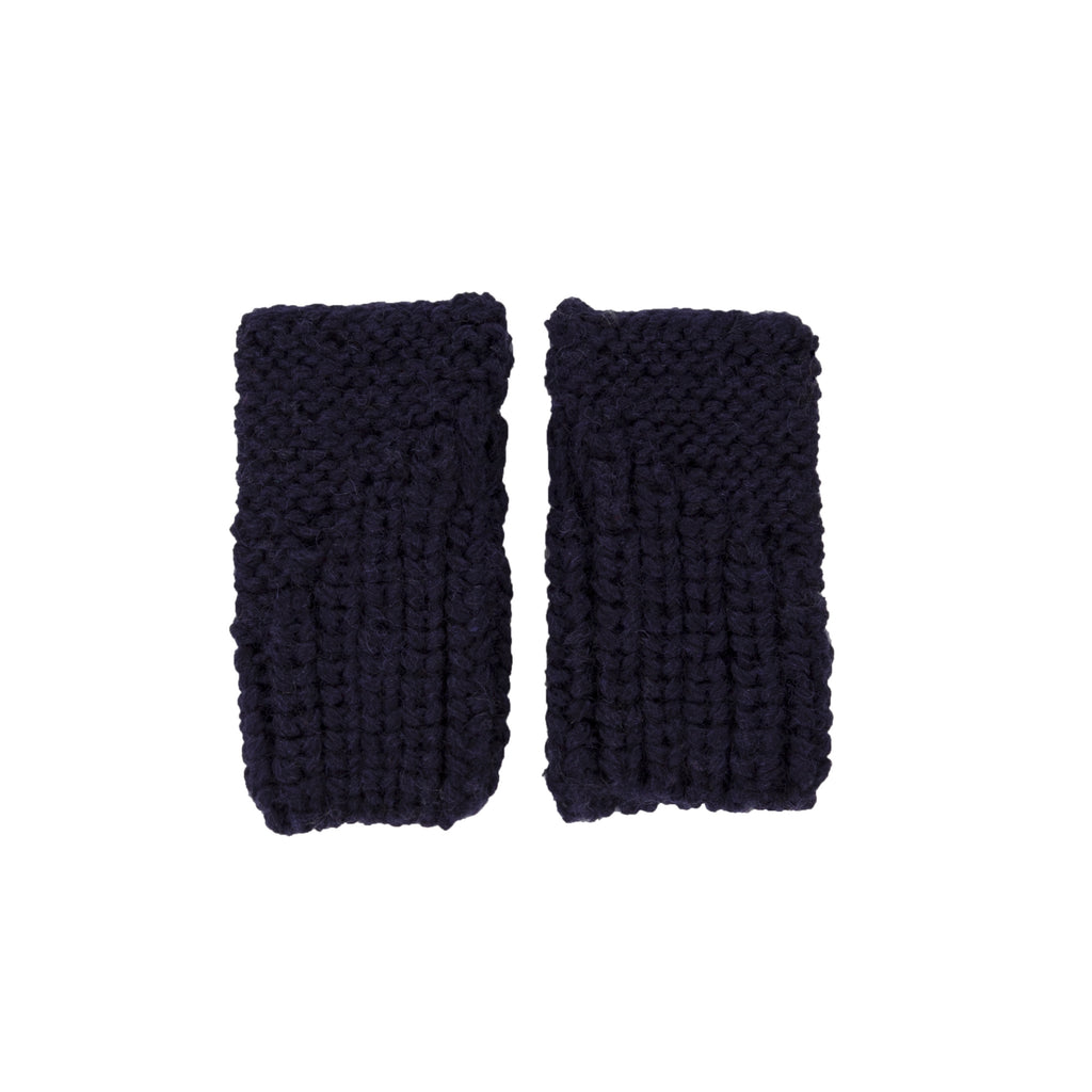 Traveller Fingerless Mittens Navy