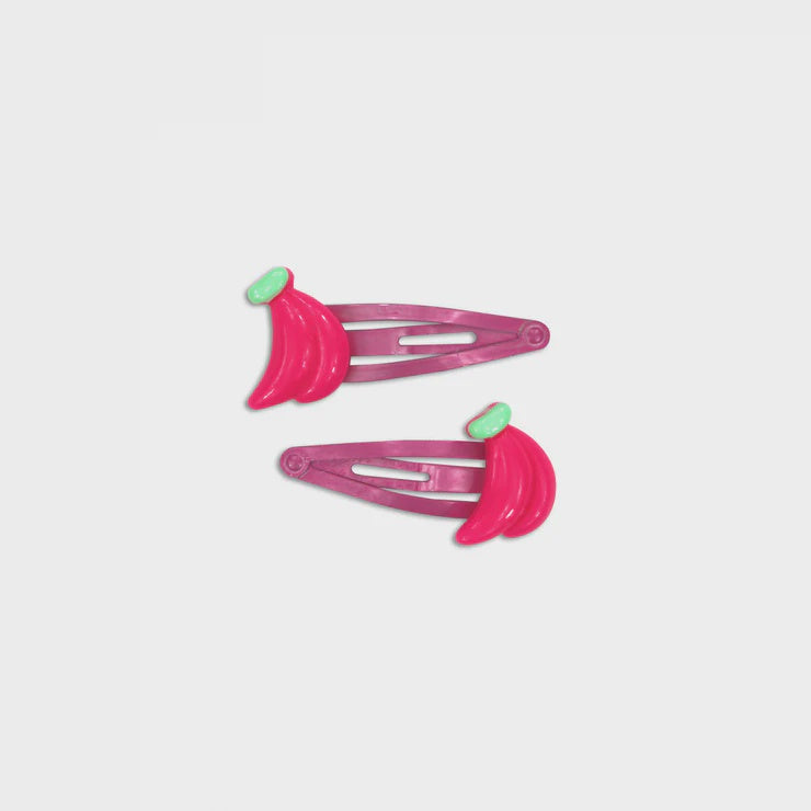 BANANA CLIP ON EARRINGS (PINK)