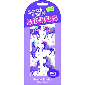 Mini Stickers Scratch & Sniff - Grape Ponies