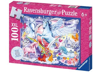 Amazing Unicorns Glitter Puzzle 100pc