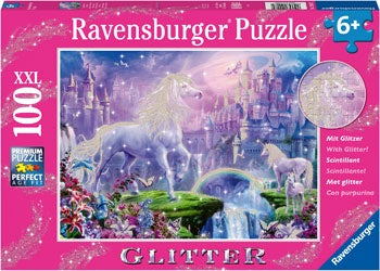 Ravensburger - Unicorn Kingdom Puzzle GLITTER 100 pieces