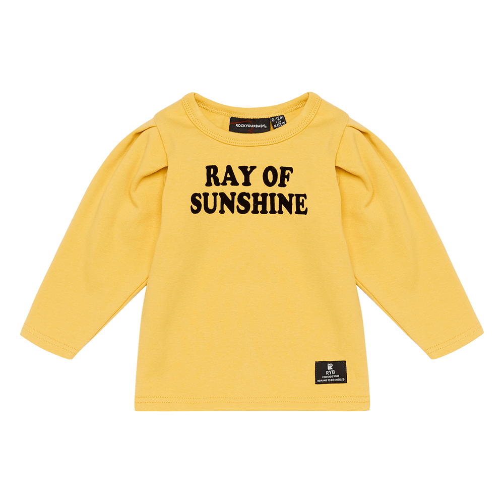 RAY OF SUNSHINE BABY T-SHIRT - MUSTARD