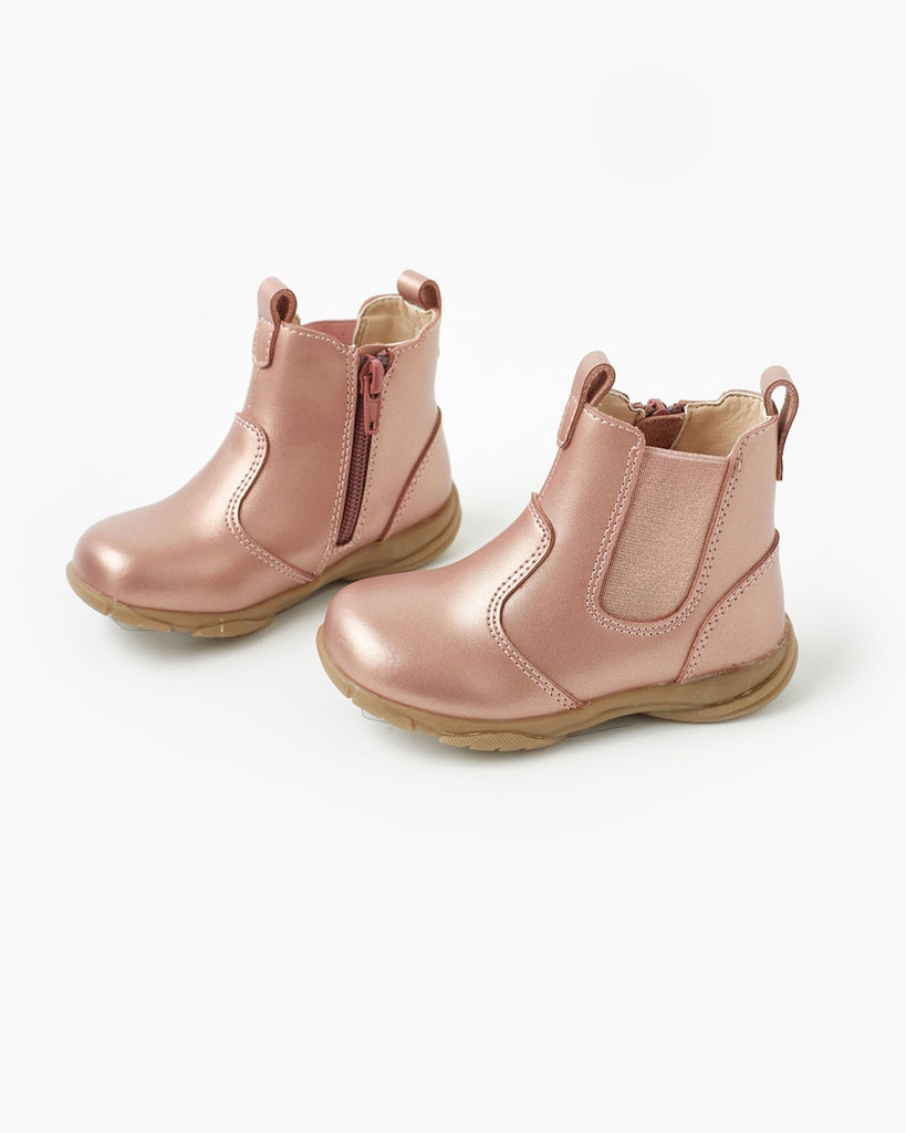 Rodeo Leather Boot - Rose Gold