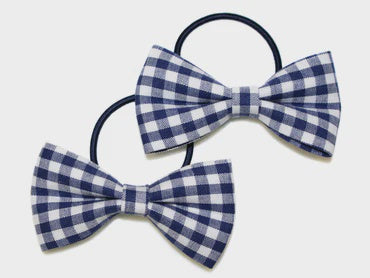 GINGHAM BOW PONYTAILS