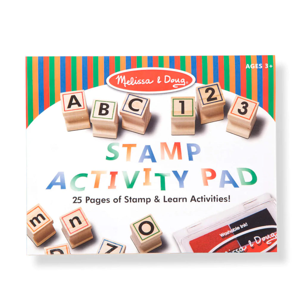 Deluxe Wooden ABC-123 Stamp Set