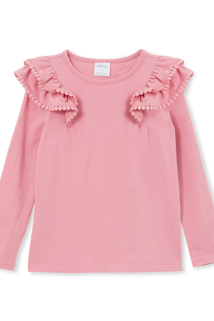 Dusty Pink Detail Baby Tee