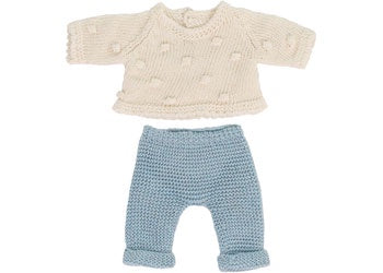 Knitted Doll Outfit 21cm - Sweater & Trousers