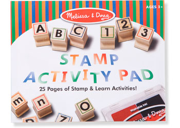 Deluxe Wooden ABC-123 Stamp Set