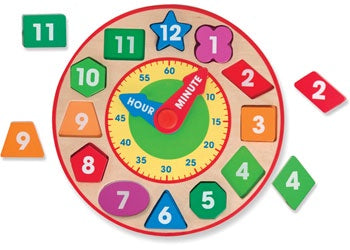 M&D - Wooden Shape Sorting Clock