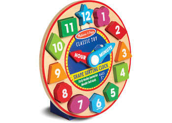 M&D - Wooden Shape Sorting Clock