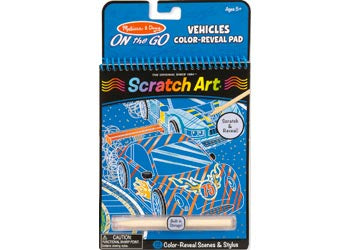On The Go - Scratch Art Colour-Reveal Pad - Vehicles
