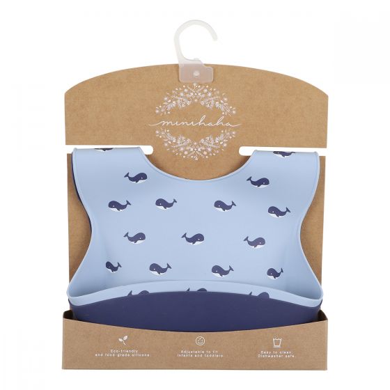 WHALE SILICONE BIBS 2 PACK