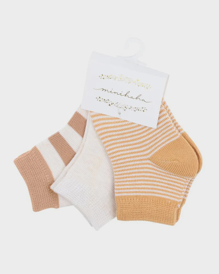 3 pk socks mixed neutrals