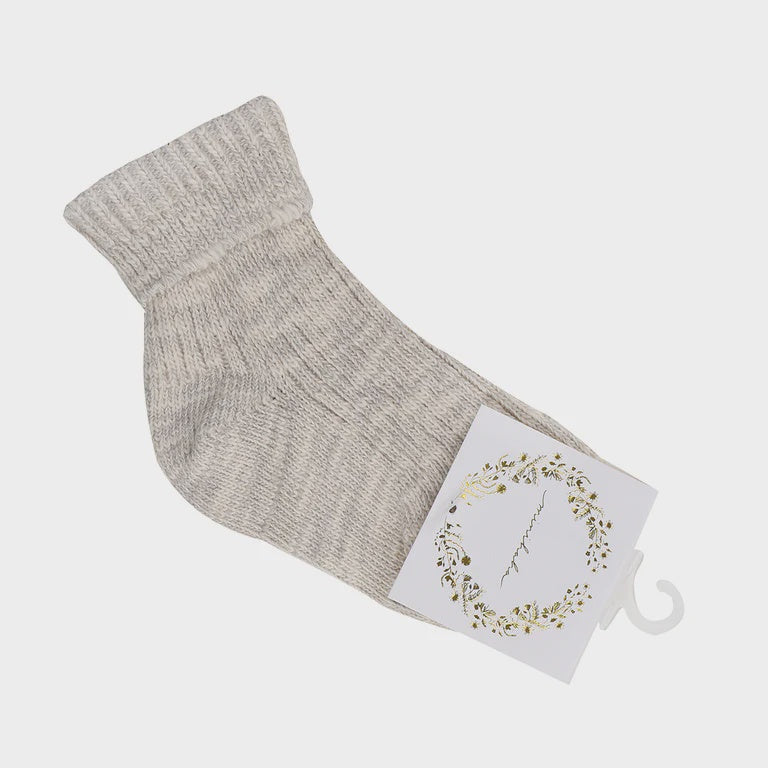 Oat Marl Twist Short sock