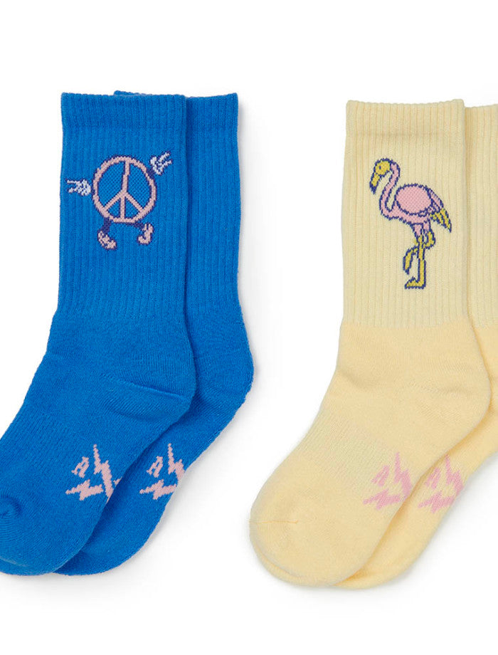 PEACE FLAMINGO SOCKS