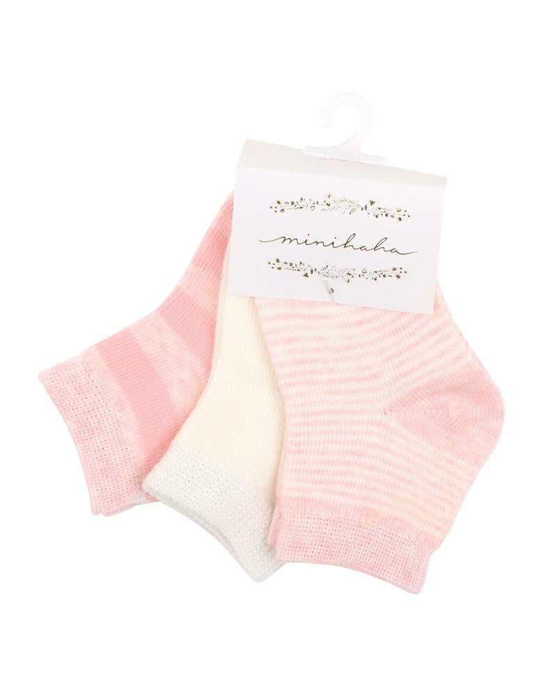 3pk socks- pink multi
