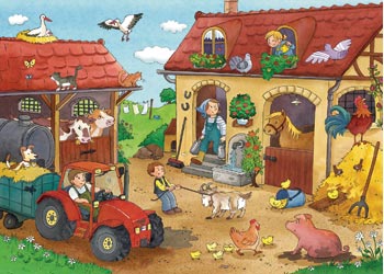 Ravensburger - Working on the Farm Puzzle 2x12 pieces