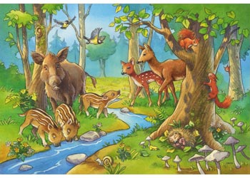 Cute Forest Animals Puzzle 2x24pc