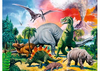 Among the Dinosaurs Puzzle 100pc