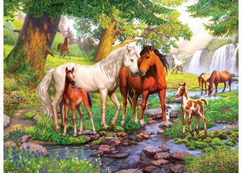 Ravensburger - Horses by the stream 300 pieces