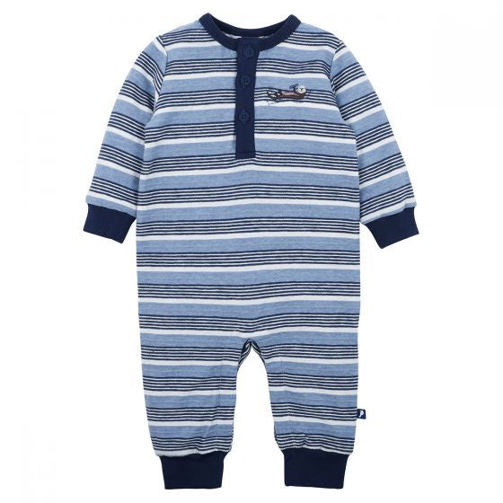 OTTER STRIPE HENLEY ROMPER