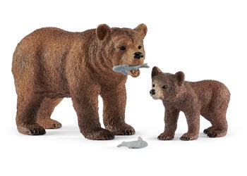 Schleich - 42473 Grizzly bear mother with cub