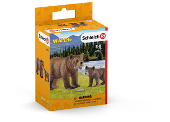 Schleich - 42473 Grizzly bear mother with cub