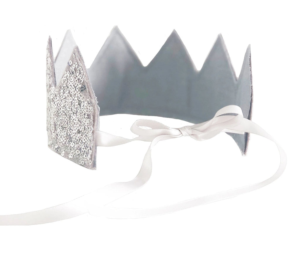 Sequin Crown Silver