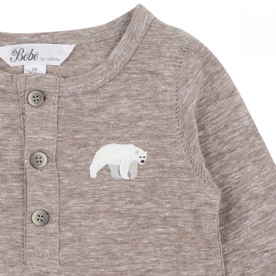 PERRY HENLEY TOP - TAUPE